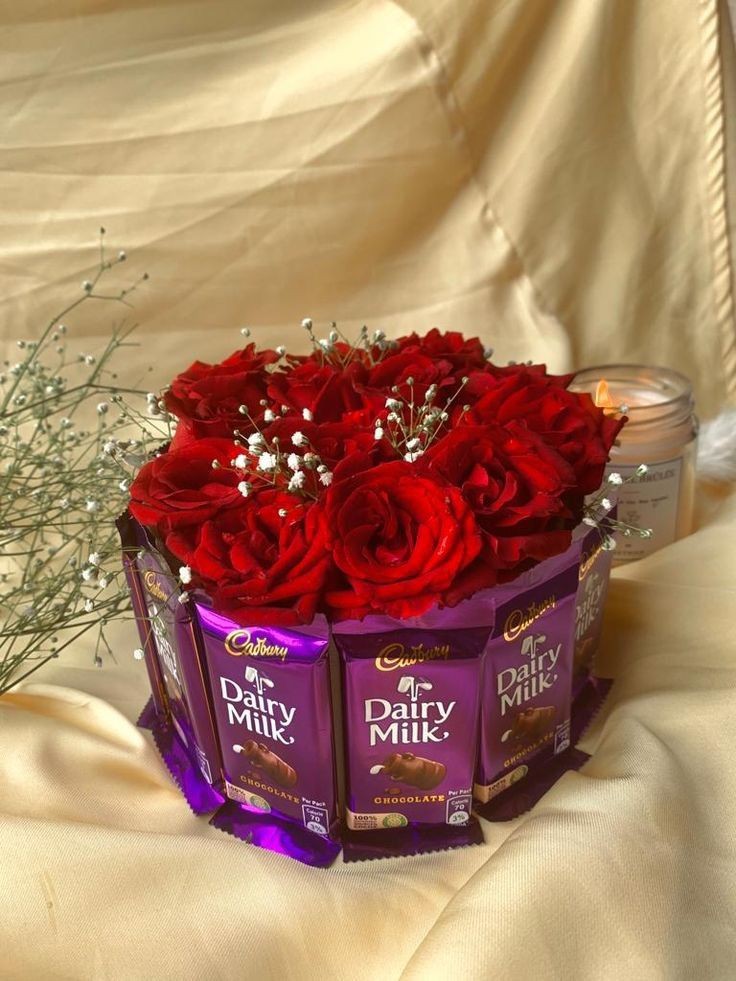 Chocolate Halo Rose Arrangement