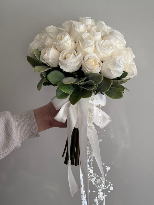 Eternal Grace White Rose Bouquet